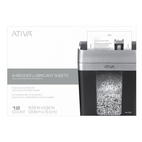 Ativa Shredder Lubricant Sheets